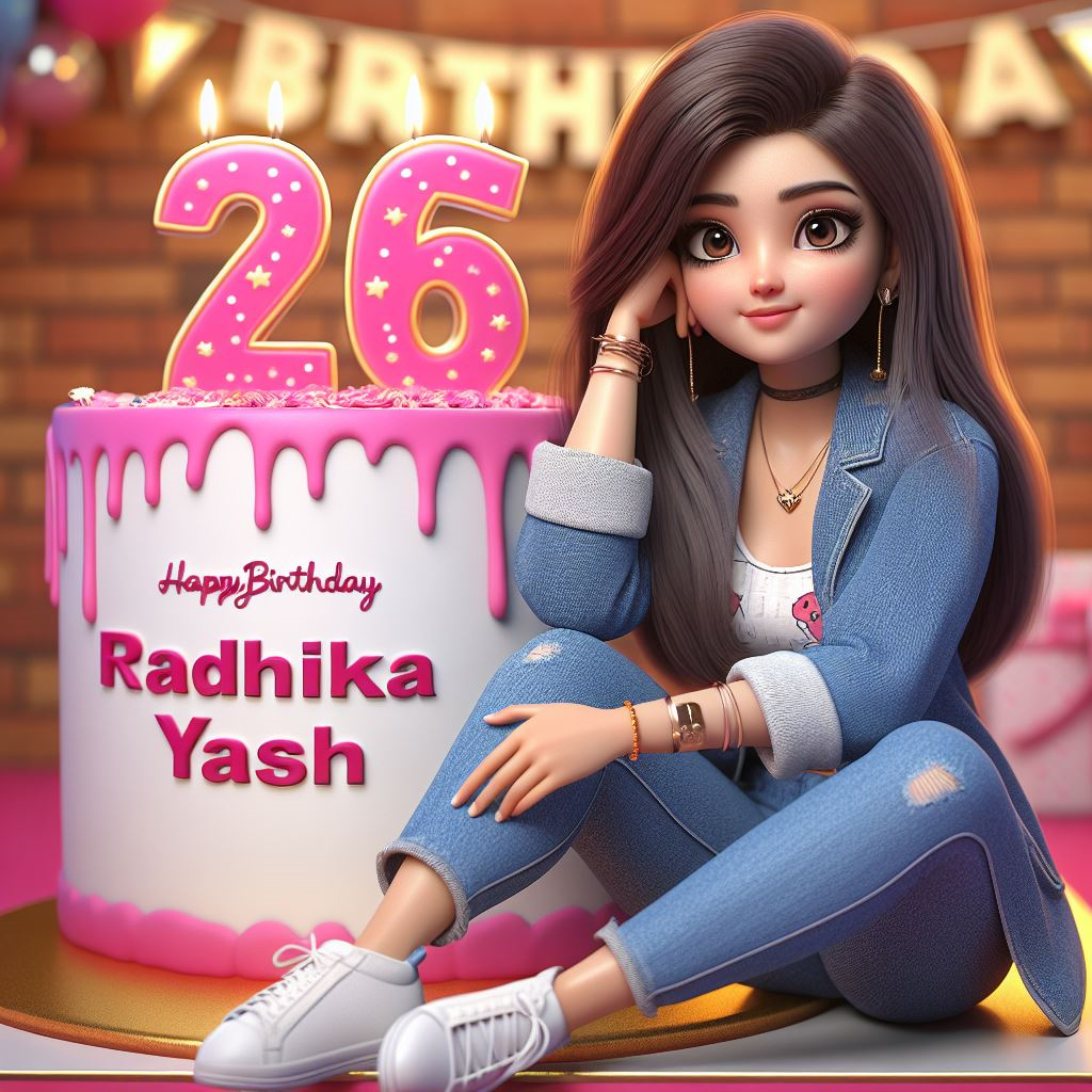 Birthday wish template for 3d image , yash Radhika pandith, microsoft copilot prompts,
